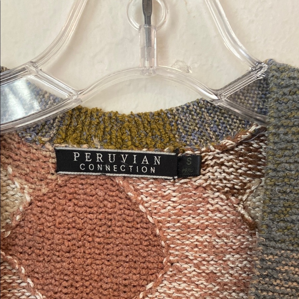 Peruvian Connection Women's Multicolor Cotton Sweater - Picture 2 of 4
